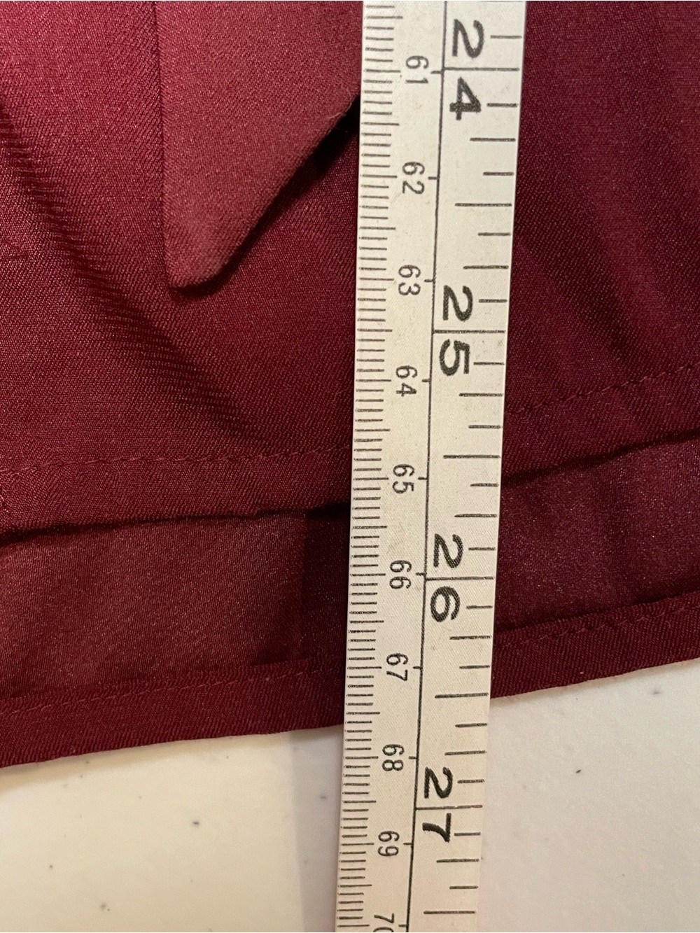 Express Relaxed Portofino Tie Front button down blouse. Maroon. Size M. - Picture 8 of 9
